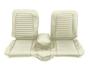 FORD MUSTANG 1965 COUPE COUVRE SIEGE BANQUETTE AVANT BLANC Bench Front Seat Upholstery White SCOTT DRAKE 65-B-BENCH-WT