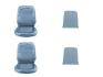 FORD MUSTANG 1964-1965 COUPE CABRIOLET FASTBACK PAIRE DE COUVRE SIEGE AVANT BLEU Front Seat Upholstery Blue Pair SCOTT DRAKE 65-S-BUCK-BL