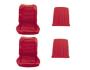 FORD MUSTANG 1964-1965 COUPE CABRIOLET FASTBACK PAIRE DE COUVRE SIEGE AVANT ROUGE VIF Front Seat Upholstery Bright Red Pair SCOTT DRAKE 65-S-BUCK-BR