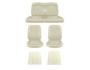 FORD MUSTANG 1964-1965 COUPE SET COMPLET DE COUVRE SIEGE STANDARD BLANC Full Set Coupe Upholstery Standard White SCOTT DRAKE 65CP-S-FULL-WT
