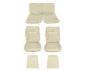 FORD MUSTANG 1965-1966 FASTBACK DELUXE COUVRE SIEGE PONY BLANC Pony Upholstery White SCOTT DRAKE 65FB-P-FULL-WT