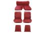 FORD MUSTANG 1965 FASTBACK SET COMPLET DE COUVRE SIEGE STANDARD ROUGE VIF Full Set Upholstery Standard Bright red SCOTT DRAKE 65FB-S-FULL-BR