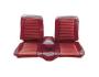 FORD MUSTANG 1966 COUVRE SIEGE BANQUETTE AVANT ROUGE FONCE Bench Front Seat Upholstery Dark Red SCOTT DRAKE 66-B-BENCH-DR