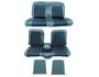 FORD MUSTANG 1966 COUPE SET COMPLET DE COUVRE SIEGE BANC BLEU AVEC BANQUETTE AVANT + ARRIERE Bench Seat Full Upholstery Blue SCOTT DRAKE 66CP-B-FULL-BL