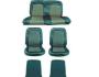 FORD MUSTANG 1966 COUPE SET COMPLET DE COUVRE SIEGE STANDARD BLEU TURQUOISE Full Set Upholstery Standard Aqua SCOTT DRAKE 66CP-S-FULL-AQ