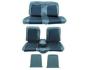FORD MUSTANG 1966 CABRIOLET CONVERTIBLE SET COMPLET DE COUVRE SIEGE BLEU BAVEC AVEC BANQUETTE AVANT + ARRIERE Bench Seat Full Upholstery Blue SCOTT DRAKE 66CV-B-FULL-BL