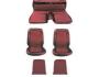 FORD MUSTANG 1966 FASTBACK SET COMPLET DE COUVRE SIEGE STANDARD ROUGE FONCE Full Set Upholstery Standard Dark red SCOTT DRAKE 66FB-S-FULL-DR