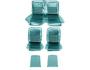 FORD MUSTANG 1967 COUPE SET COMPLET DE COUVRE SIEGE STANDARD BLEU TURQUOISE Full Set Upholstery Standard Aqua SCOTT DRAKE 67CP-S-FULL-AQ