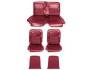 FORD MUSTANG 1967 COUPE SET COMPLET DE COUVRE SIEGE STANDARD ROUGE FONCE Full Set Upholstery Standard Dark red SCOTT DRAKE 67CP-S-FULL-DR