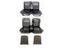 FORD MUSTANG 1967 CABRIOLET CONVERTIBLE SET COMPLET DE COUVRE SIEGE BANC NOIR AVEC BANQUETTE AVANT + ARRIERE Bench Seat Full Upholstery Black SCOTT DRAKE 67CV-B-FULL-BK
