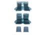 FORD MUSTANG 1967 CABRIOLET CONVERTIBLE SET COMPLET DE COUVRE SIEGE BANC BLEU AVEC BANQUETTE AVANT + ARRIERE Bench Seat Full Upholstery Blue SCOTT DRAKE 67CV-B-FULL-BL