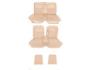 FORD MUSTANG 1967 CABRIOLET CONVERTIBLE SET COMPLET DE COUVRE SIEGE BANC PARCHEMIN AVEC BANQUETTE AVANT + ARRIERE Bench Seat Full Upholstery Parchment SCOTT DRAKE 67CV-B-FULL-PR
