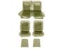 FORD MUSTANG 1967 CABRIOLET CONVERTIBLE SET COMPLET DE COUVRE SIEGE STANDARD LIERRE DORE Full Set Upholstery Standard Ivy Gold SCOTT DRAKE 67CV-S-FULL-IG