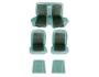 FORD MUSTANG 1968 COUPE SET COMPLET DE COUVRE SIEGE STANDARD BLEU TURQUOISE Full Set Upholstery Standard Aqua SCOTT DRAKE 68CP-S-FULL-AQ