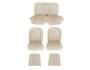 FORD MUSTANG 1968 COUPE SET COMPLET DE COUVRE SIEGE STANDARD PARCHEMIN Full Set Upholstery Standard Parchment SCOTT DRAKE 68CP-S-FULL-PR
