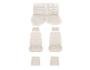 FORD MUSTANG 1969 FASTBACK SET COMPLET COUVRE SIEGE DELUXE CONFORTABLE BLANC comfort weave full White SCOTT DRAKE 69FB-D-FULL-WT