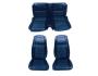 FORD MUSTANG 1970 FASTBACK MACH 1 SET COMPLET COUVRE SIEGE BLEU FONCE LIGNE BLEUE Mach 1 Seat Full Set Upholstery Blue Blue Stripe SCOTT DRAKE 70-M-FULL-DB/ST