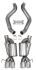 CHEVROLET CORVETTE 2009-13 C6 CORVETTE AXLE BACK EXHAUST W/MUFFLERS Hooker 70401315-RHKR