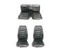 FORD MUSTANG 1970 FASTBACK SET COMPLET DE COUVRE SIEGE STANDARD NOIR Full Set Upholstery Standard Black SCOTT DRAKE 70FB-S-FULL-BK