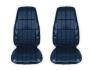 FORD MUSTANG 1971 DELUXE PAIRE DE COUVRE SIEGES AVANT BLEU Deluxe Front Bucket seat upholstery pair blue SCOTT DRAKE 71-D-BUCK-BL