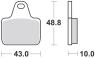 SBS RACING CARBON SINTER PLAQUETTES AVANT 805DC POUR ETRIER BREMBO X99C460 / 61