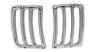 FORD MUSTANG 1964-1966 PAIRE DE GRILLES DE PHARE AVANT CHROME headlight assembly gill trim SCOTT DRAKE ACC-610-C