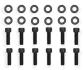 FORD MUSTANG 1964-1973 SMALL BLOCK KIT DE 12 VIS ALLEN DE CACHE CULBUTEURS Valve Cover Hardware Kit Black (sbf) SNIPER 891010B