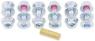 BOLT KIT VIS ET ECROUS DE COURONNE ARGENT M8 X 30MM PAR 6 (893363)