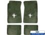 FORD MUSTANG 1964-1973 COUPE FASTBACK KIT SET DE TAPIS DE SOL VERT Custom full size carpet floor mats Green SCOTT DRAKE ACC-FM-CPFB-GR