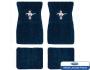 FORD MUSTANG 1964-1973 SET DE TAPIS DE SOL BRODES BLEU FONCE Embroidered Carpet Floor Mats Set dark blue SCOTT DRAKE ACC-FM-EMB-DB