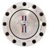 FORD MUSTANG 1964-1973 BOUCHON DE RESERVOIR TRAPPE A ESSENCE ALUMINIUM TAILLE MASSE CHEVAL Billet Fuel Cap Horse Emblem SCOTT DRAKE B-9030-H