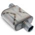 76.2mm (3 pouces) SILENCIEUX RACE VENOM EN ACIER INOXYDABLE BROSSE Black Widow Exhaust 409 Stainless Steel 3 Inch Muffler BW0010-P  l`unit