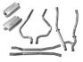 50,8 MM FORD MUSTANG 1964-1968 V8 260 289 302 KIT LIGNE ECHAPPEMENT DOUBLE 2 POUCES AVEC RESONATEUR GT Dual Exhaust Kit Complete system standard manifolds with GT resonaters no clamps or hangers SCOTT DRAKE C5ZZ-5246-30-KR