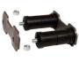 90 MM (ENTRAXE) FORD MUSTANG 1964-1965 SIMPLE LIGNE D ECHAPPEMENT MANILLE JUMELLE DE LAME GRIS Shackle kit gray standard 9/16 inch Rods SCOTT DRAKE C5ZZ-5776-K (un achat quipe une lame)