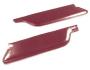 FORD MUSTANG 1966 CABRIOLET PAIRE DE PARE SOLEIL COULEUR ROUGE FONCE Convertible Sun Visors Dark Red SCOTT DRAKE C5ZZ-7604104-DR