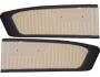 FORD MUSTANG 1965 PAIRE PANNEAUX DE PORTE NOIR ET BLANC Door panels black white pair SCOTT DRAKE C5ZZ65239423BKW