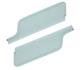 FORD MUSTANG 1967-1968 CABRIOLET PARE SOLEIL BLEU TURQUOISE Convertible Sun Visors Aqua SCOTT DRAKE C7ZZ-7604104-AQ