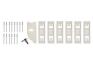 FORD MUSTANG 1967-1968 KIT FIXATION DE BAS DE CAISSE CHROME DROIT Molding hardware right hand SCOTT DRAKE C7ZZ-6510182-KR