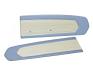 FORD MUSTANG 1967 PAIRE DE PANNEAUX DE PORTE BLEU BLANC Door panels blue white SCOTT DRAKE C7ZZ65239423B/W