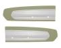FORD MUSTANG 1967 PAIRE DE PANNEAUX DE PORTE LIERRE DORE BLANC Door panels ivy gold white SCOTT DRAKE C7ZZ65239423I/W