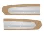 FORD MUSTANG 1967 PAIRE DE PANNEAUX DE PORTE CAMEL BLANC Door panels saddle white SCOTT DRAKE C7ZZ65239423S/W