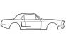 FORD MUSTANG 1968 KIT DE BANDES C BLANC 1968 C stripe kit white SCOTT DRAKE C8ZZ-6520000-B