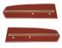 FORD MUSTANG 1968 PAIRE DE PANNEAUX DE PORTE DELUXE ROUGE BORDEAUX Deluxe door panels maroon SCOTT DRAKE C8ZZ65239423MRD