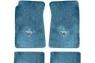 FORD MUSTANG 1964-1973 COUPE FASTBACK KIT SET DE TAPIS DE SOL BLEU AVEC LOGO PONEY ARGENTE Custom full size carpet floor mats blue ACC 19503180 BLEU 1017A