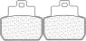 CARBONE LORRAINE PLAQUETTES ARRIERE 3084 MSC PIAGGIO MP3 400 2007-2016