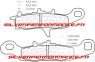 CARBONE LORRAINE PLAQUETTES AVANT GAUCHE 1142 ATV1 KAWASAKI KFX 450 2007-2008