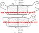 CARBONE LORRAINE PLAQUETTES ARRIERE GAUCHE 1195 ATV1 YAMAHA YFM GRIZZLY EPS 550 2007-2010
