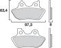 BREMBO SA SINTER PLAQUETTES AVANT 07HD16SA 2958 HARLEY DAVIDSON FXDL DYNA LOW RIDER 1450 2000-2003