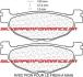 CARBONE LORRAINE PLAQUETTES ARRIERE 3075 MSC YAMAHA TMAX 500 2004-2009 T-MAX
