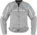 Blouson Textile Femme Moto ICON CONTRA SILVER*
